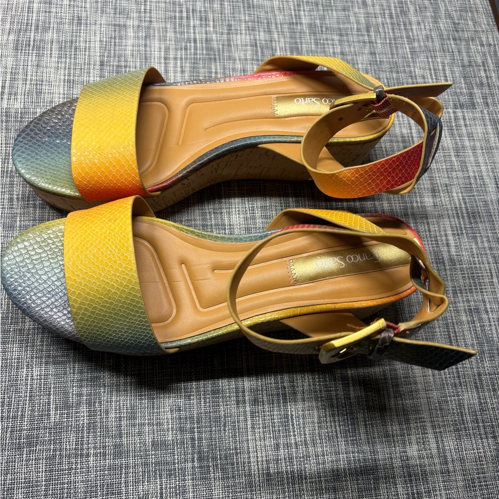 Franco Sarto Multicolor Wedge Sandals